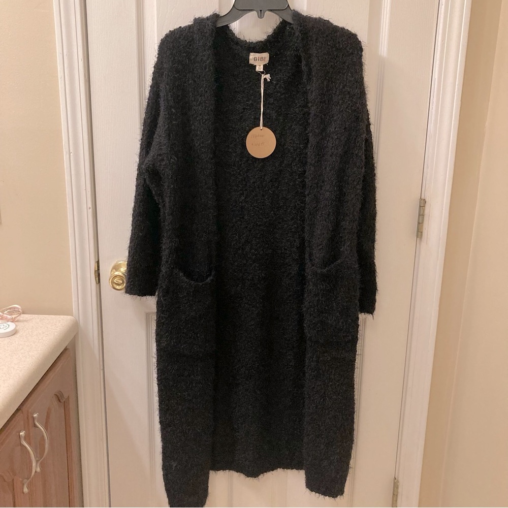 BiBi Black Open Cardigan